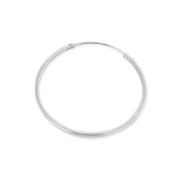 Sterling Silver 925 Round Hoop Earring - 50mm