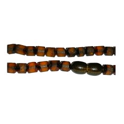 Baltic Amber mixed burnt & yellow  Barrels 3mm x 3mm 18''