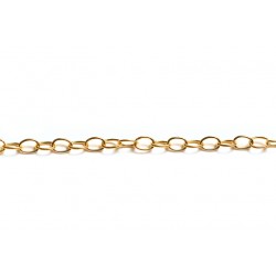 Gold Filled Round Wire Oval Links Trace Chain - 3.3mm x 5 mm