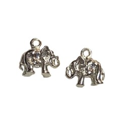 S925 ELEPHANT CHARM W/RING 9.2mm