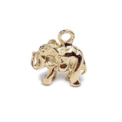 5% 14K GOLD PLATED TINY 3D ELEPHANT CHARM