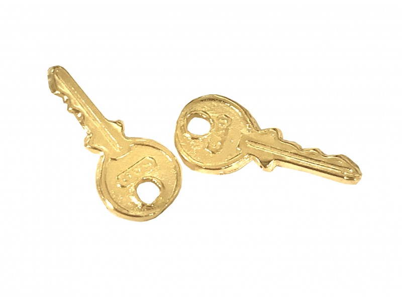 Gold Plated Brass Key Charm