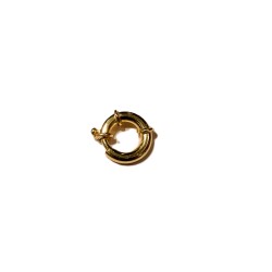 Sterling Silver 925 Yellow Gold Plated Spring / Bolt Ring, 14 x 3 mm