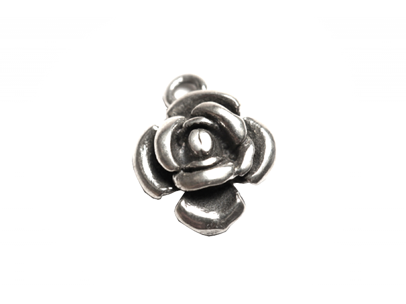 Sterling Silver 925 Rose Charm pendant