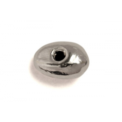 Sterling Silver 925 Nugget Bead 4.43mm x 8.46mm, thick 5.97mm