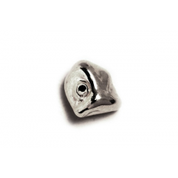 Sterling Silver 925 Sharp Nugget Bead 4.7mm x 8mm