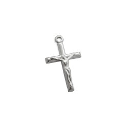 STERLING SILVER 925 JESUS CRUCIFIXION CROSS PENDANT WITH RING