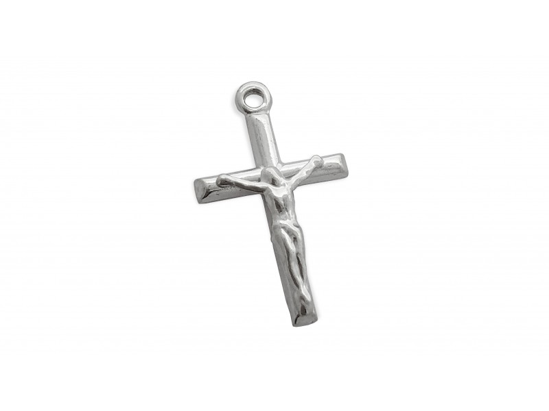 STERLING SILVER 925 JESUS CRUCIFIXION CROSS PENDANT WITH RING