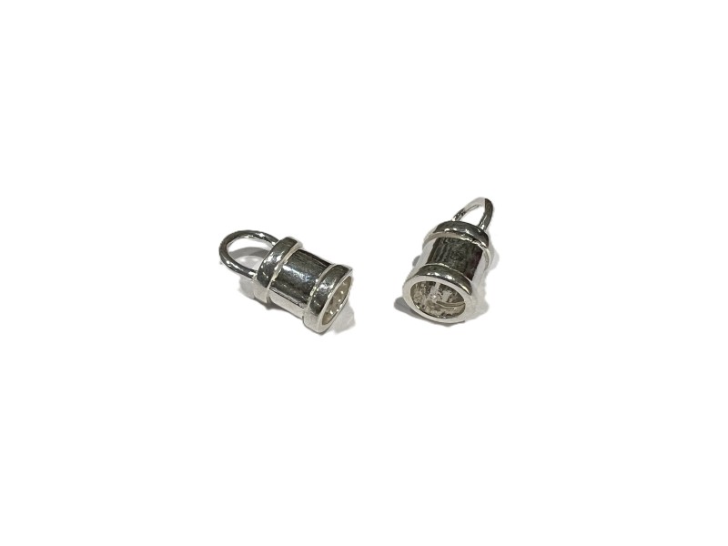 S925 SILVER 7MM SMOOTH CRIMP END CAP