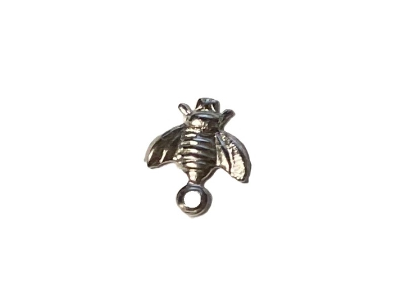 S925 SILVER SMALL BEE CHARM 6.4MM 