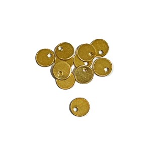 GOLD FILLED PLAIN 6mm DISC WITH HOLE       