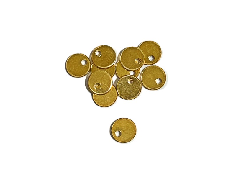 GOLD FILLED PLAIN 6mm DISC WITH HOLE       