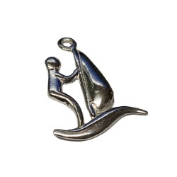 S925 Silver Wind Surfer charm Pendant 20.5x17mm 