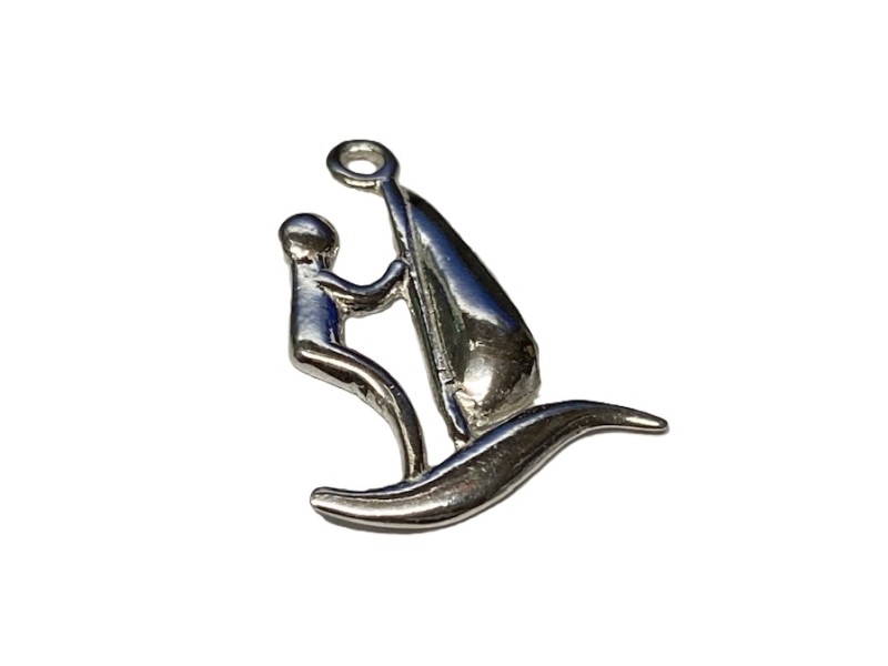 S925 Silver Wind Surfer charm Pendant 20.5x17mm 