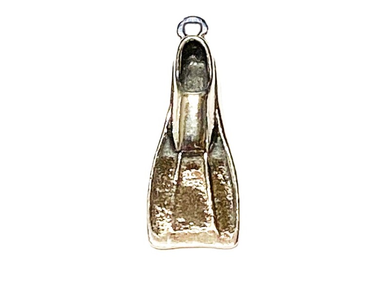 S925 Silver Flipper Charm Pendant 7.5x18mm         