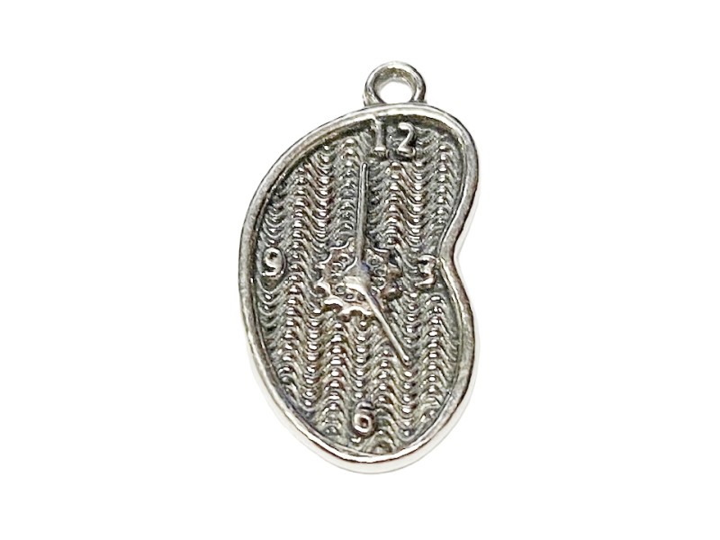 S925 Dali Sliding Clock Charm Pendant 11.7x21mm    