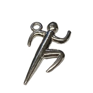 S925 Silver Sprinter Runner Charm Pendant 11x20mm