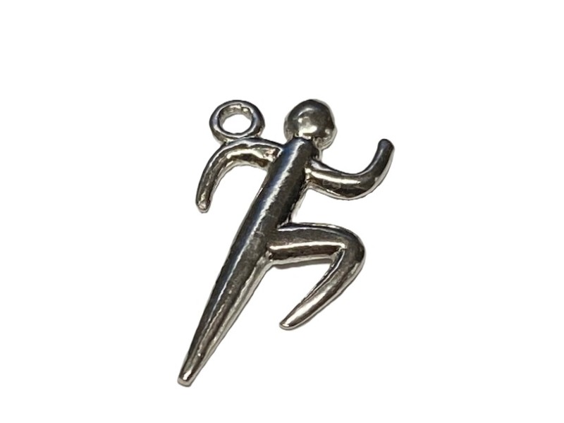 S925 Silver Sprinter Runner Charm Pendant 11x20mm