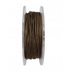 GRIFFIN WAXED COTTON CORD REEL, DARK BROWN, 1.0mm x 20 mtrs