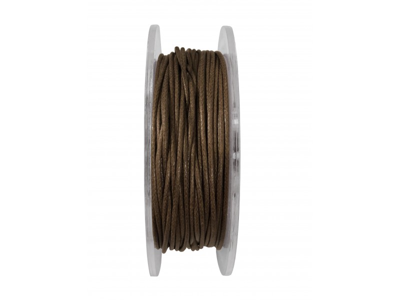 GRIFFIN WAXED COTTON CORD REEL, DARK BROWN, 1.0mm x 20 mtrs