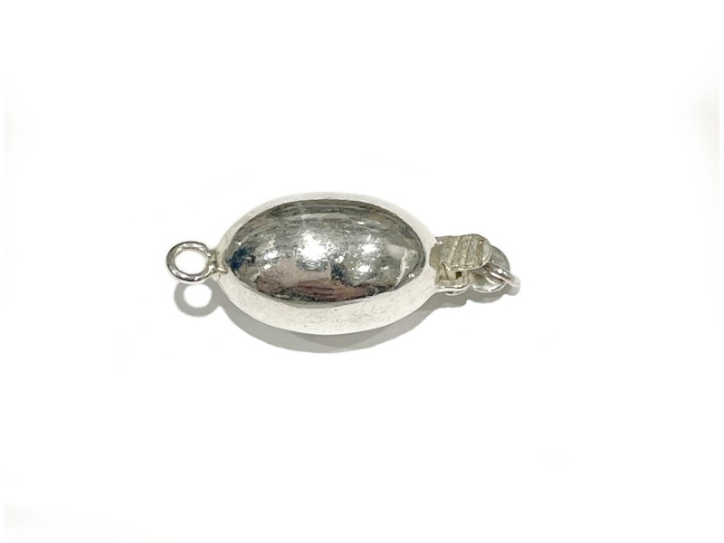 S925 8 x 11mm Oval Shaped Silver Clasp 