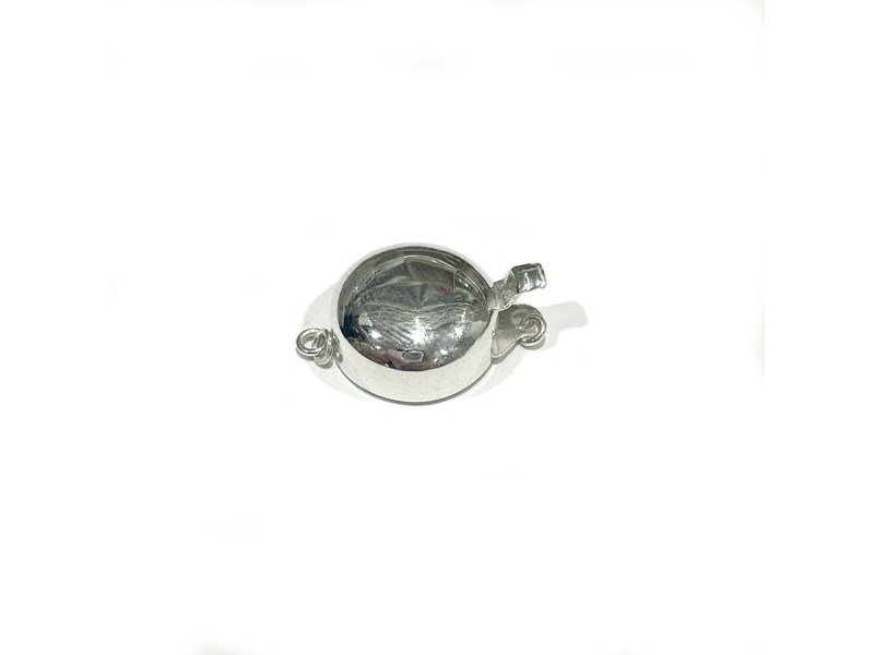 S925 13mm round silver pearl clasp