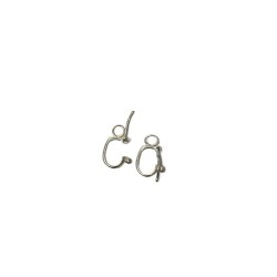 Sterling Silver 7mm Clip with 4(0.6)mm soldered ring-pendant 