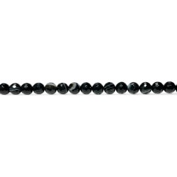 agate black and white faceted beads 8mm