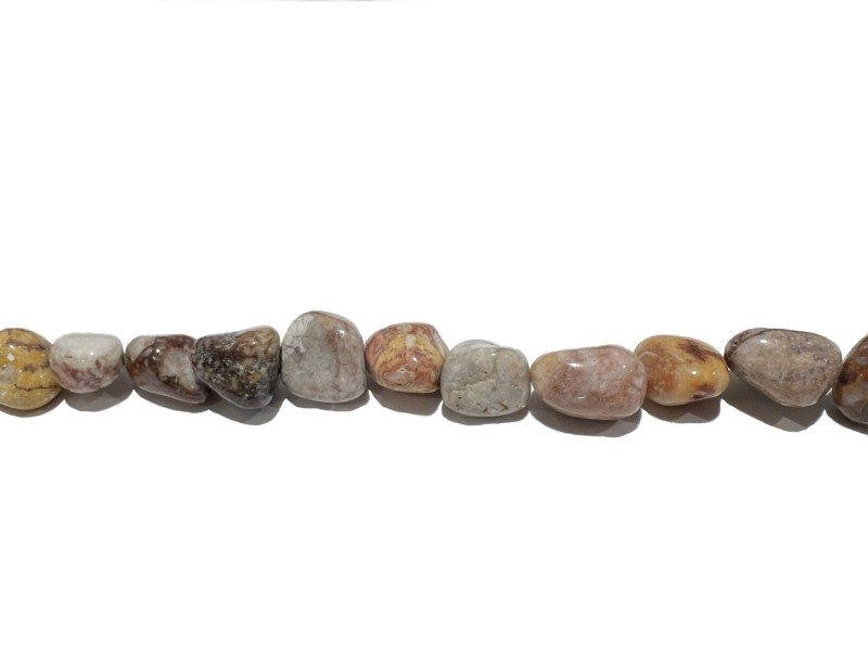 Jasper multi-coloured tumble beads 9-16mm