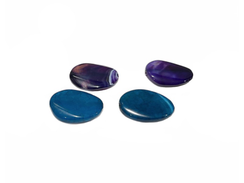 dyed agate flat oval 30x40mm single beads