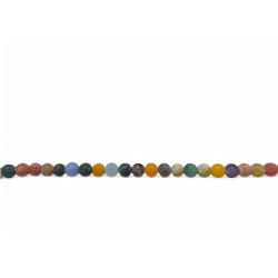 dyed agate mixed round beads 10mm matt