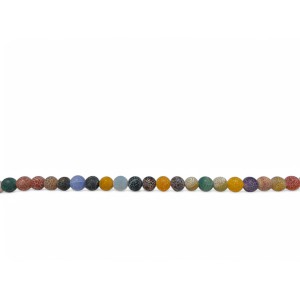 dyed agate mixed round beads 10mm matt