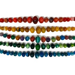 AGATE DYED ROUNDEL GRADUATED BEADS