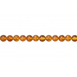 Amber Round Beads,Transparent, Orange