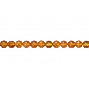 Amber Round Beads,Transparent, Orange