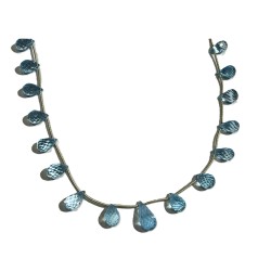 Blue Topaz Badamche / Briolette  Beads