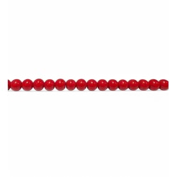 CORAL 6mm ROUND PRESSED BEADS