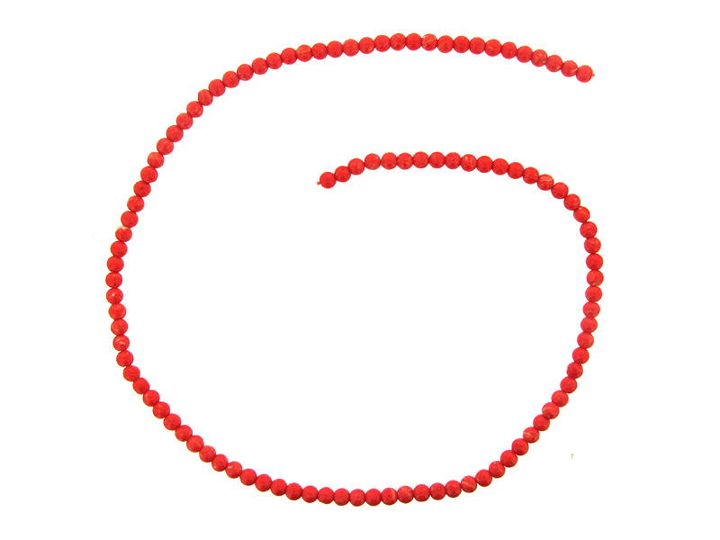 Coral Sea Bamboo Round Beads, Orange, 2 mm