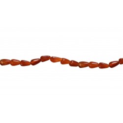 Carnelian Drops Long Drilled Beads