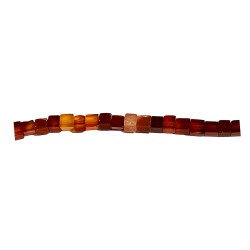 carnelian square beads 5mm