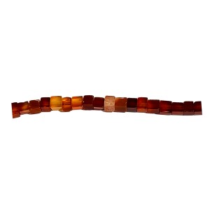 carnelian square beads 5mm