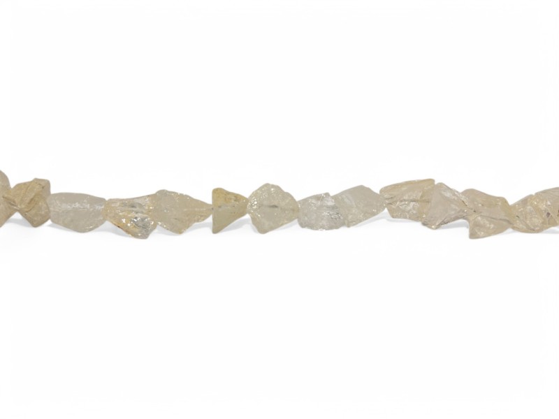 Raw rock crystal slabbed beads, approx 15-20mm