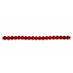 Jade Red 6 mm dyed Beads                