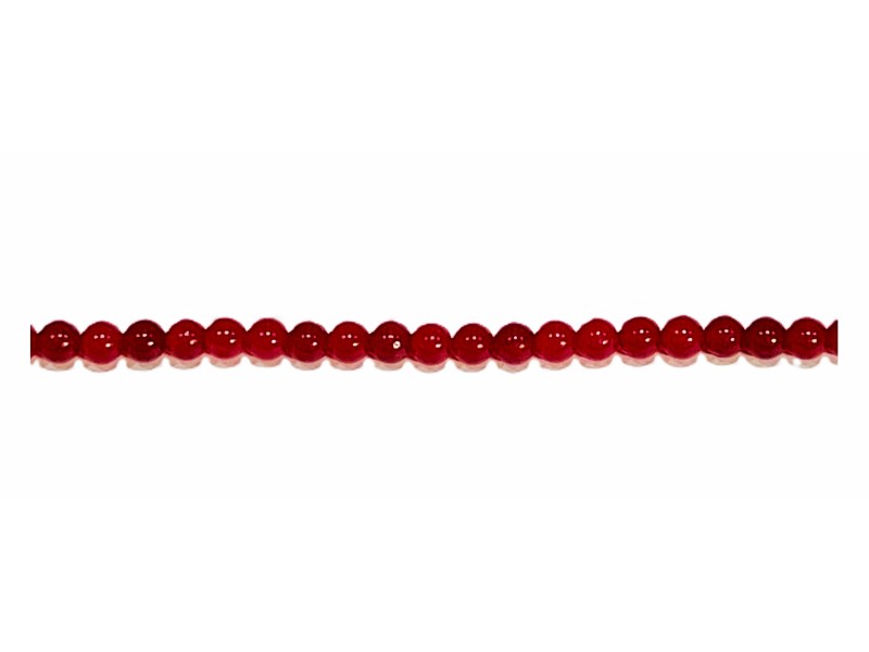 Jade Red 6 mm dyed Beads                