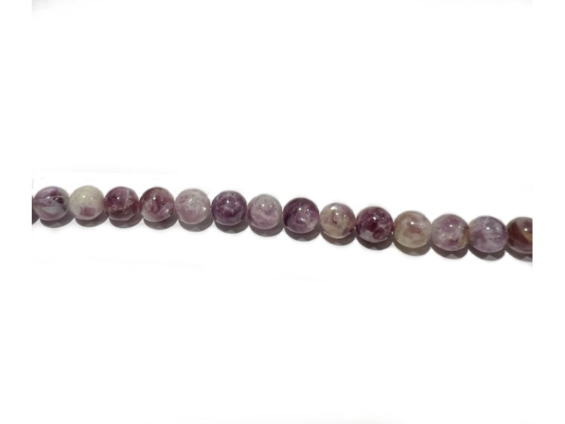 Lepidolite (Purple Mica) Round 8mm Beads                                    