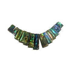  Abalone Paua shell rectangular beads on string