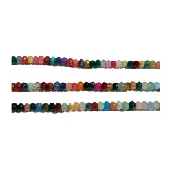 Faceted Agate Beads 6mm, Mixed colours Dyed