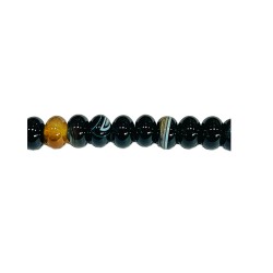 Onyx Black Rondelle Bati 12mm Beads.