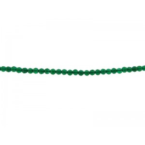 Onyx Green Faceted Round Beads - 2mm