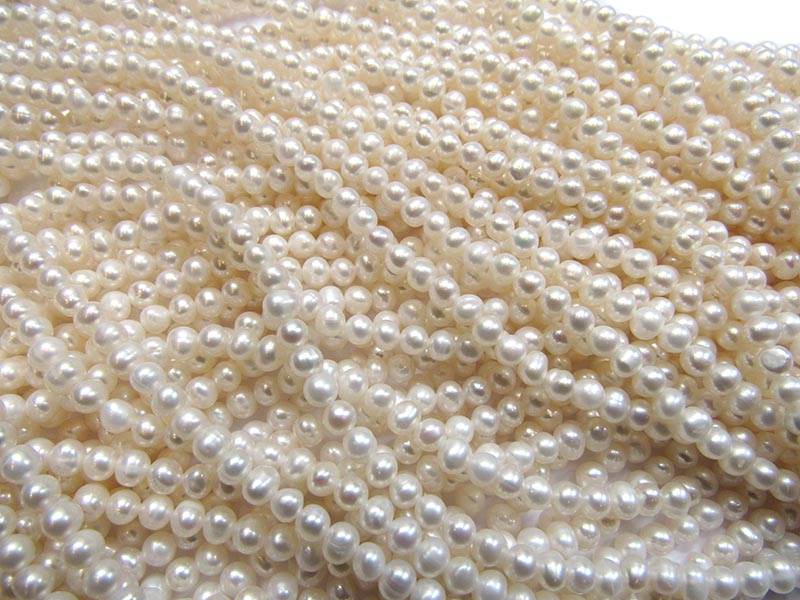 Freshwater Potato Pearl 4mm Beads